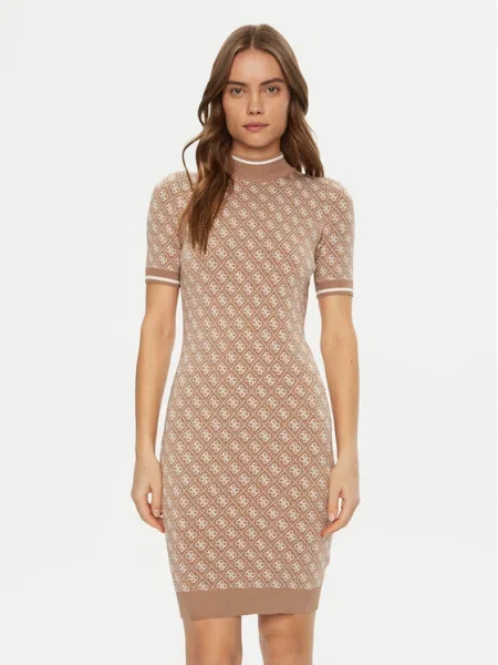 Guess Rochie tricotată Bej alb