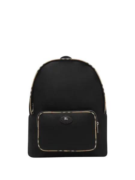 Карирана раница Burberry черно