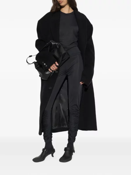 Lung top Noir Kei Ninomiya cu volane negru