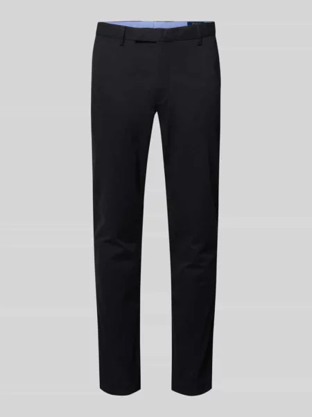 Chinosy o kroju slim fit z mieszanki bawełny model GREENWICH' Polo Ralph Lauren czarne