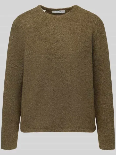 Sweter w kroju regular fit z mieszanki wełny model LULU' Selected oliwkowy