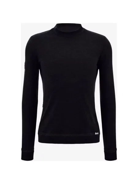 Koszulka rowerowa Santini Impetus matowa długi rękaw Slim fit S czarna