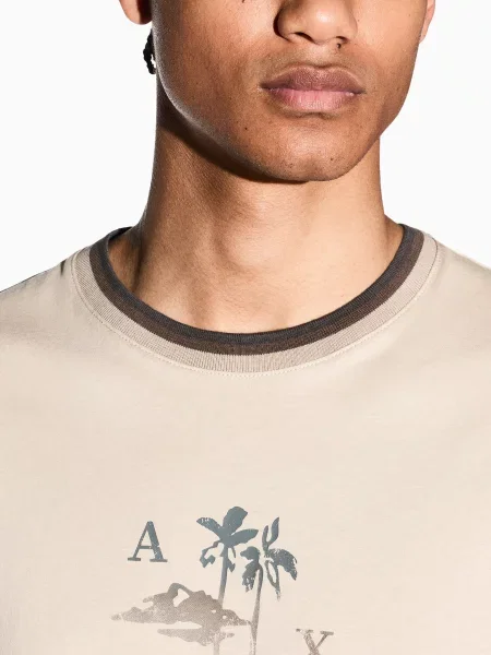 Футболка Armani Exchange бежевая