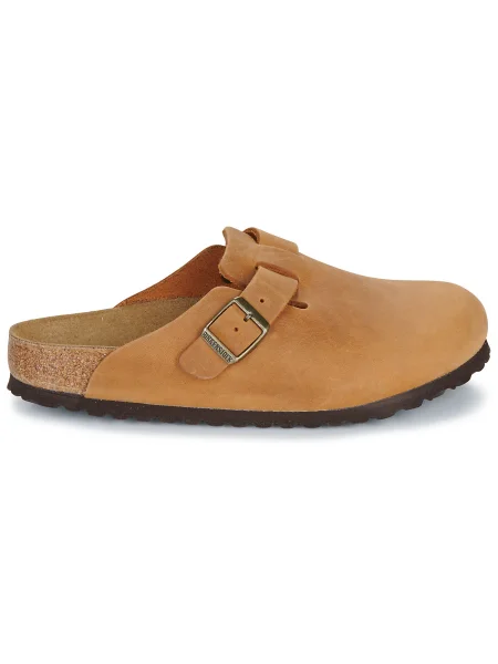 Kožené šľapky Birkenstock hnedá
