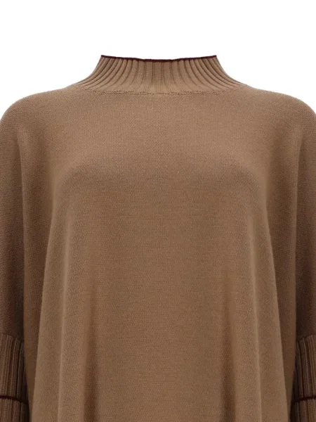 Poncho Herno tricotate maro