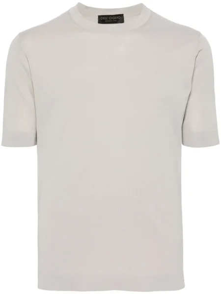 Tricou Dell'oglio cu decolteu rotund gri