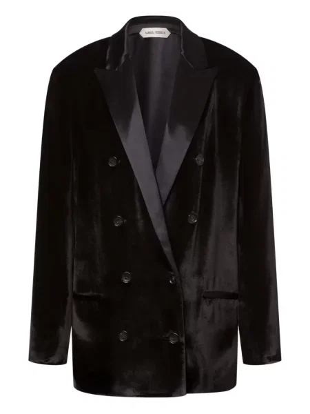 Sacou Alberta Ferretti din satin negru