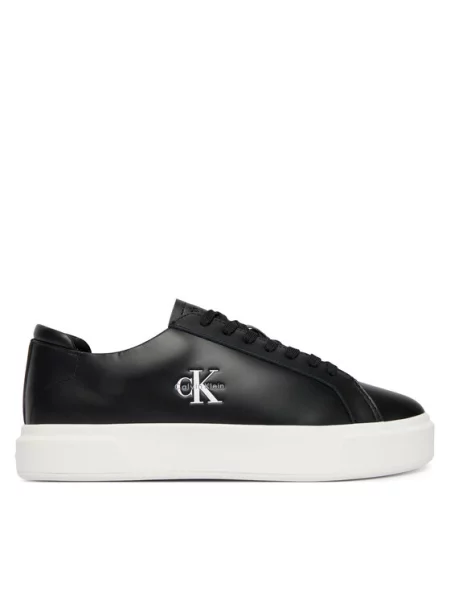 Tenisice Calvin Klein Basket Cupsole Laceup Lth Ml crna