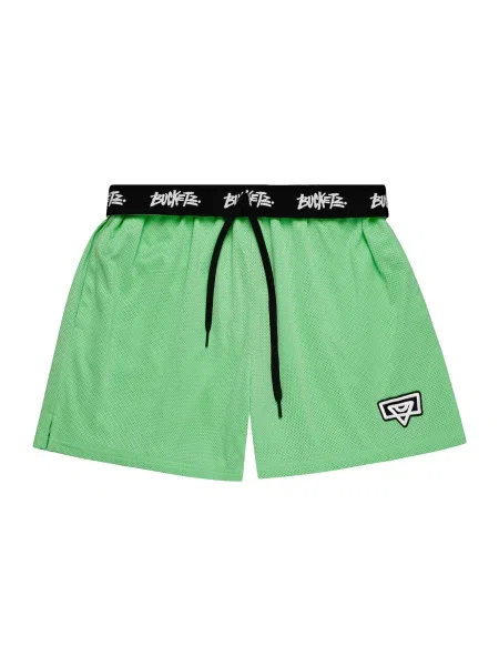 Bucketz Pantaloni sport All Day verde limetă / negru alb