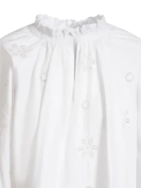Bluză Merlette cu broderie alb
