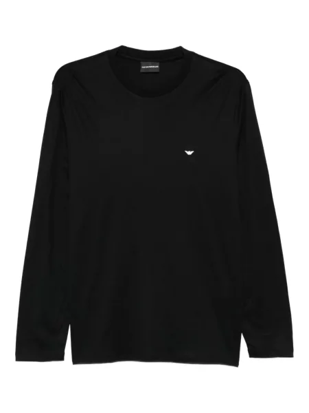 Tricou Emporio Armani cu broderie negru