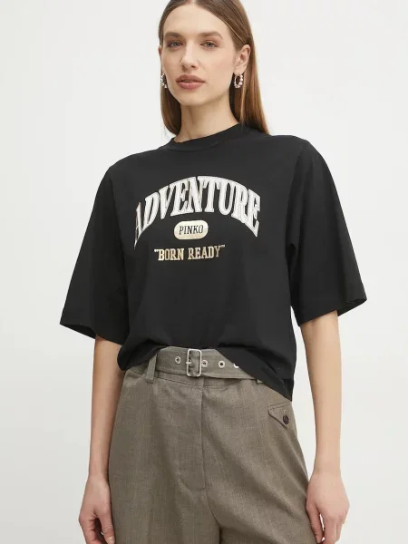 Kratka majica Pinko črna