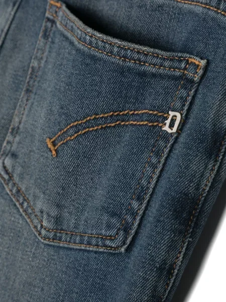 Jeansy straight leg dziecięce Dondup niebieskie