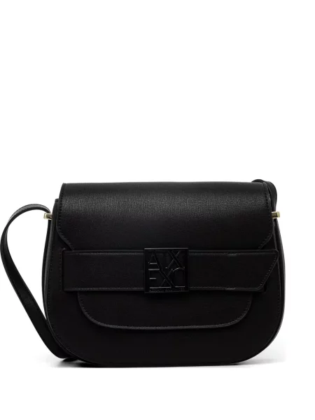 Geantă Armani Exchange cu autograf negru