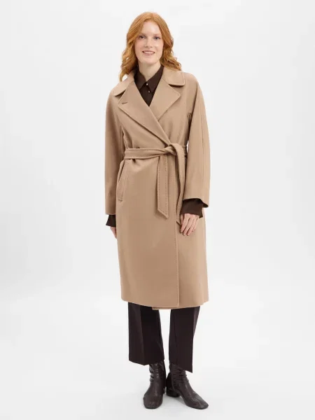 Weekend Max Mara Płaszcz Wełniany Resina braun brązowy