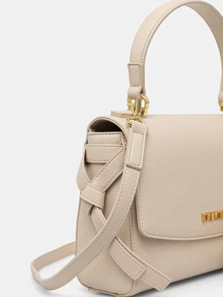 Love Moschino kabelka dámska z imitácie kože béžová