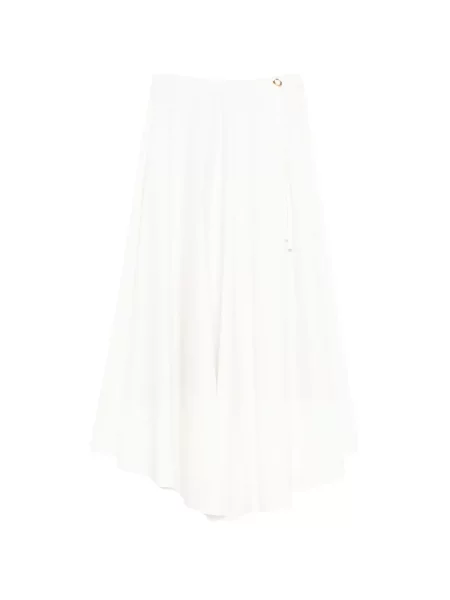 Maxi fusta maxi Agnona cu legături alb