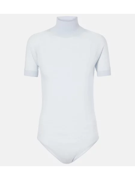 Body Alaïa de lână albastru