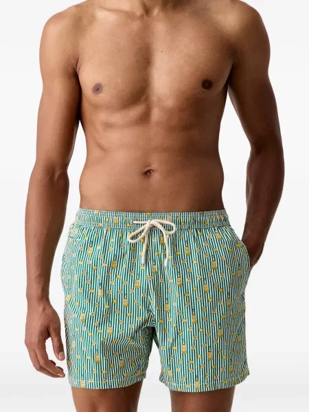Slip de baie Mc2 Saint Barth cu imagine verde