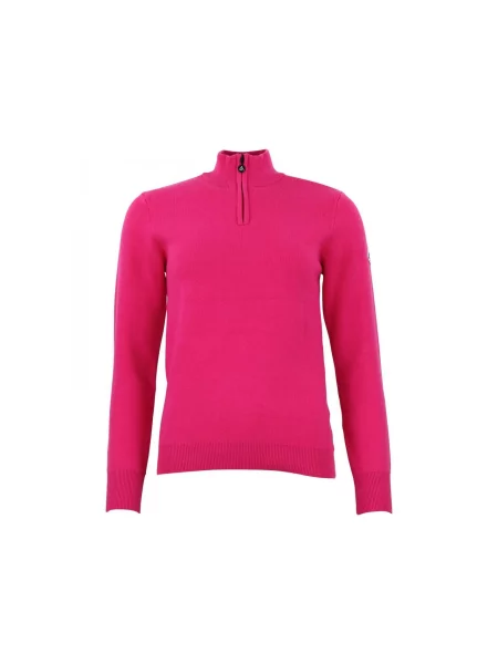 Sweter z golfem zapinany na Peak Mountain Acharlito różowy