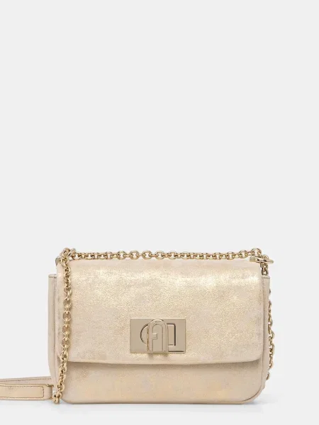Велурена чанта Furla BAFKACO бежово