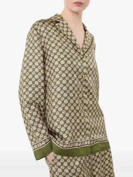 Svilena košulja 's Max Mara s printom zelena