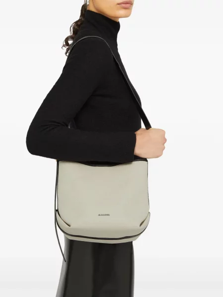 Shopper kabelka Jil Sander bílá