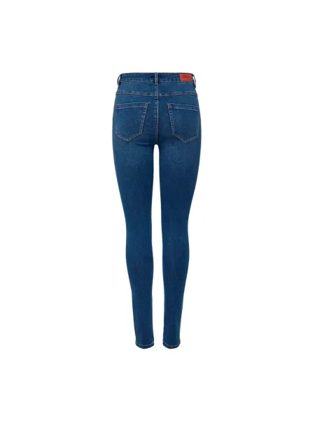 Jeansy skinny Only z wysoką talią niebieskie