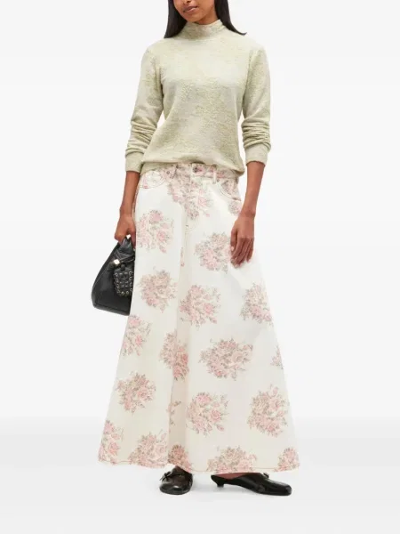 Fusta maxi Ganni cu model floral cu imagine