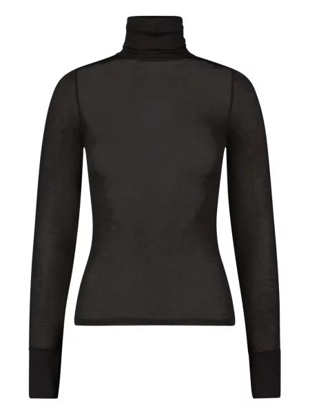 Tricou mânecă lungă Marcella transparente negru