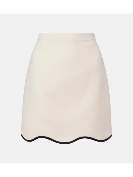Fustă Valentino din crep alb