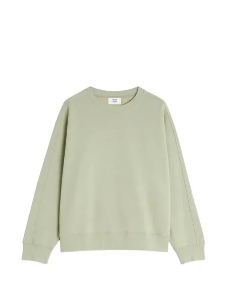 Hanorac Maison Kitsune cu decolteu rotund verde