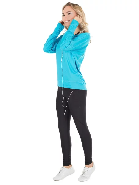 Winshape Tricou funcțional azuriu alb