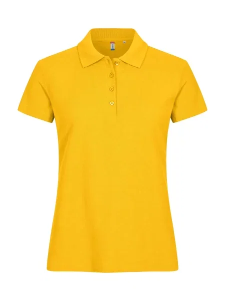 Clique Basic Polo z bawełny wygodne dopasowanie – Lemon żółta