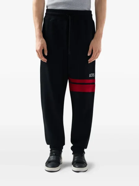 Pantaloni Gcds cu dungi cu imagine negru