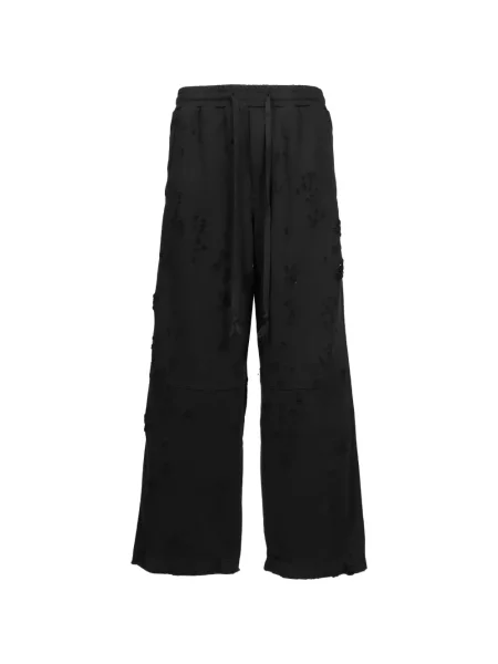 Pantaloni Troubled Waters zdrențuiți alergare negru