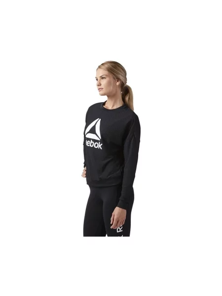 Teretana sportska majica Reebok Sport s okruglim izrezom crna