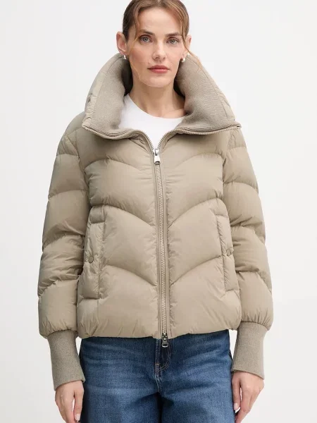 Hetrego geacă de puf INARA de iarnă oversize verde