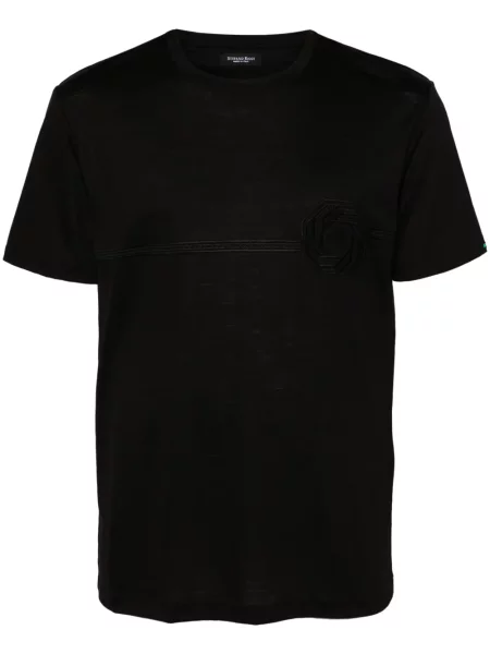 Tricou Stefano Ricci cu broderie negru