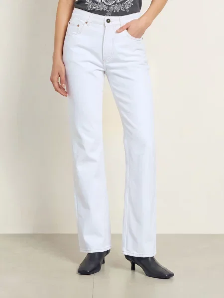 Allsaints Jeansy Bootcut Rue High Bootcut weiss białe