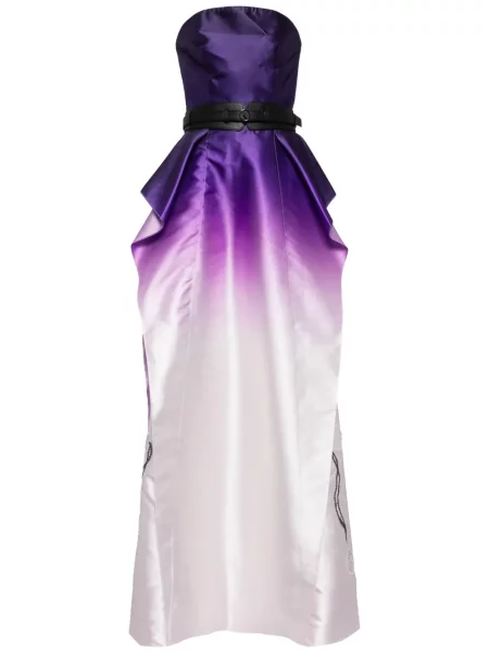 Rochie Saiid Kobeisy cu gradient de costum violet