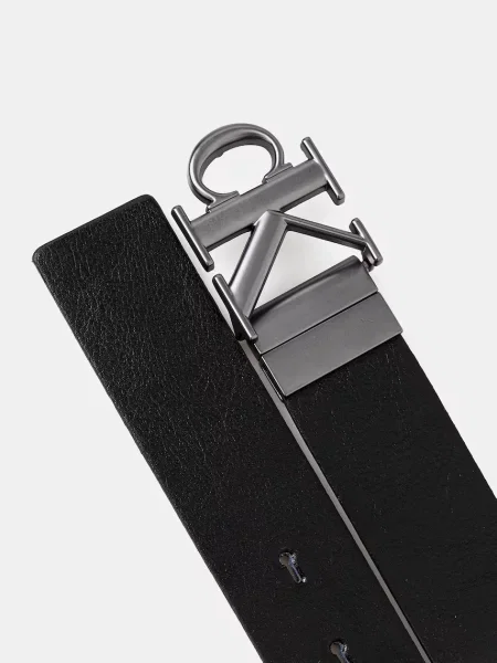 Oboustranný kožený Calvin Klein pánský hnědá