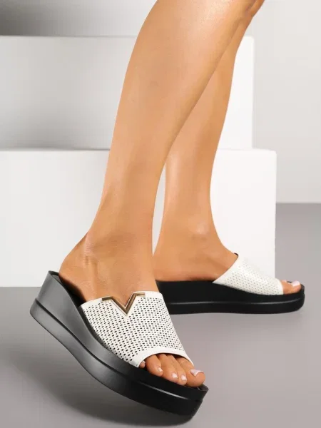 Papuci Kosarine Albi alb