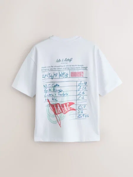 Next Tricou Edit bleumarin / verde / roșu alb