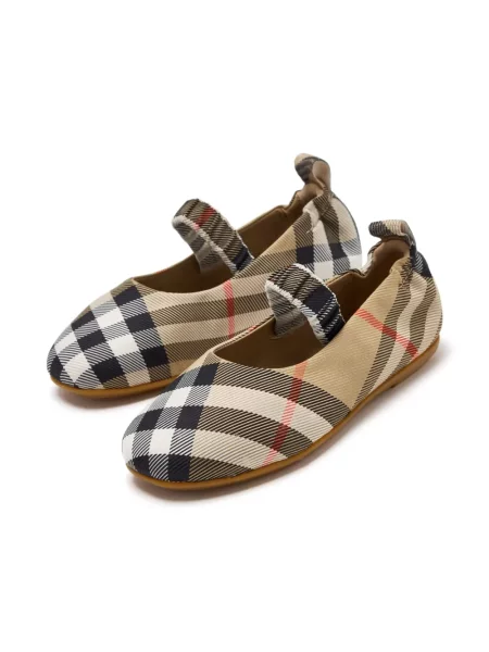Balerinki dziecięce Burberry brązowe