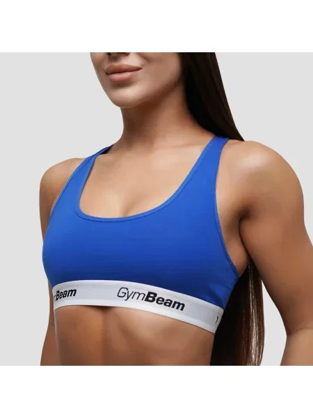 Biustonosz fitness z szerokimi ramiączkami Braletka niebieska