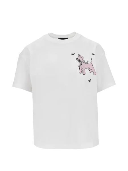 Tricou Emporio Armani cu imagine alb