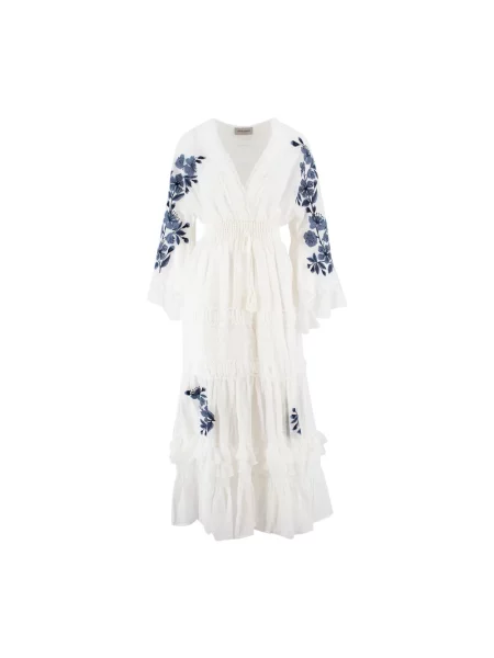 Maksi sukienka jeansowa Ermanno Scervino biała