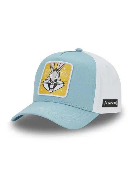 Шапка с козирка Capslab x Looney Tunes с апликация синьо