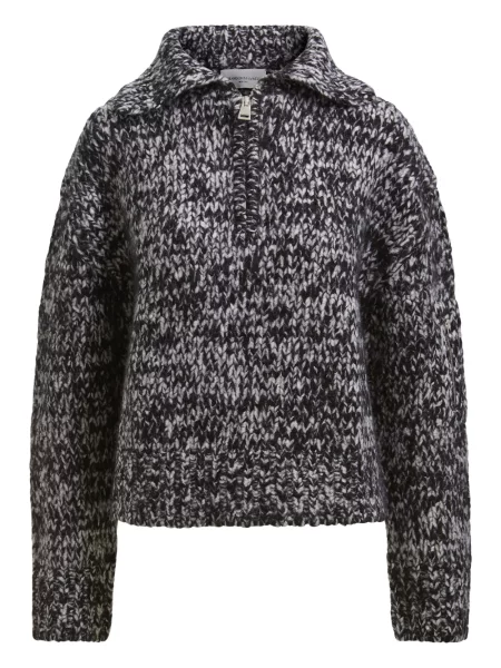 Pulover Brandon Maxwell de jumătate de fermoar negru